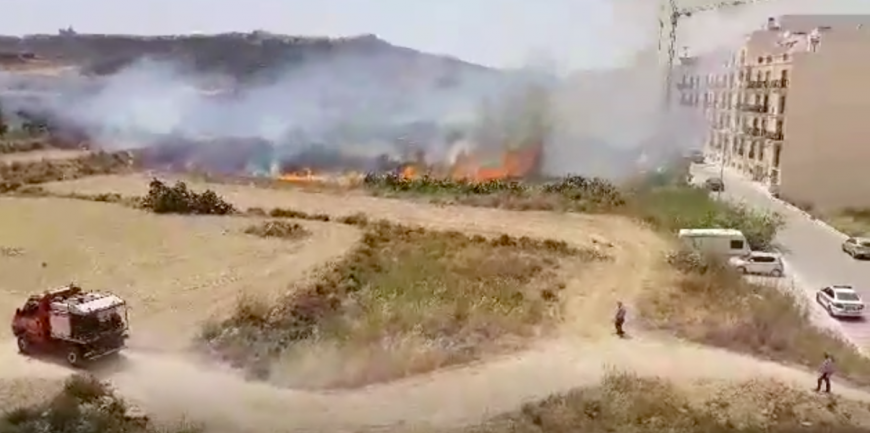 MEMBERS OF THE CPD ARRIVE ON THE SCENE. SCREENSHOT FROM A VIDEO BY DANIEL XUEREB DINGLI