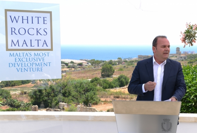Chris Cardona announces White Rocks project in 2014 Source: Malta Today
