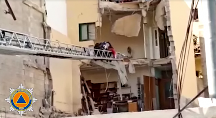 AN APARTMENT SUDDENLY COLLAPSED IN MELLIEĦA LAST WEEK. PHOTO: CPD