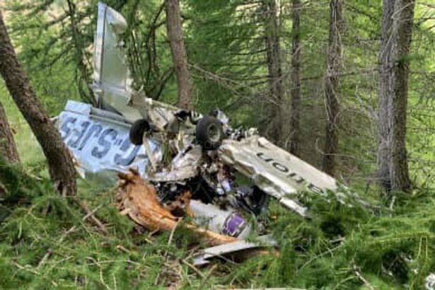 The crashed plane belonged to a company called Purple Aviation