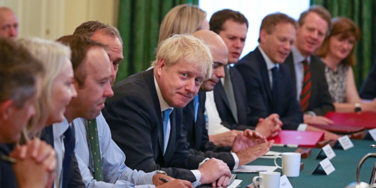 Boris Johnson with his new Cabinet