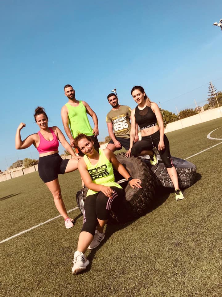 Mandy Muscat and some of her fellow athletes