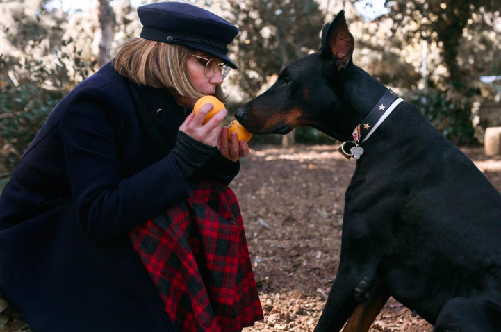 Carina and her Doberman