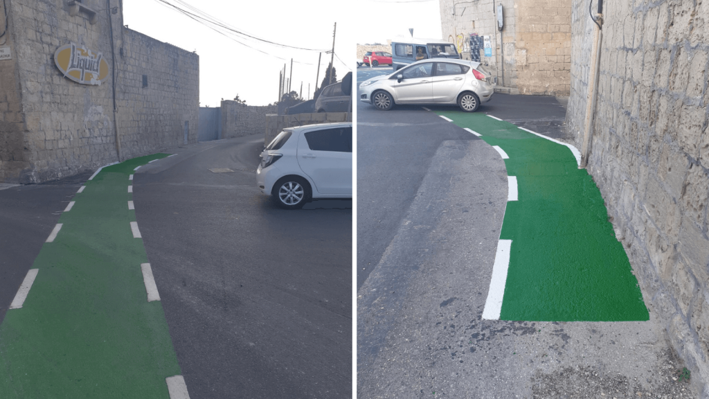 IN PHOTOS: San Ġwann Bike Lane 'Fixed' After Viral Controversy Over The ...