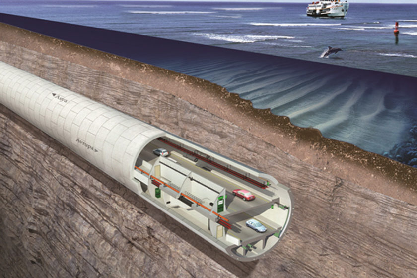 An artist's impression of the proposed Malta-Gozo tunnel