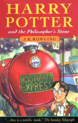 The cover of the first Harry Potter book, released in 1997