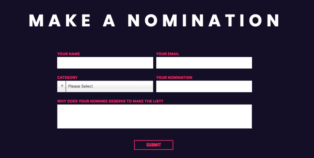 Nominations