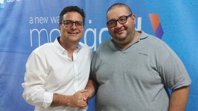 Antoine Zammit with PN leader Adrian Delia 