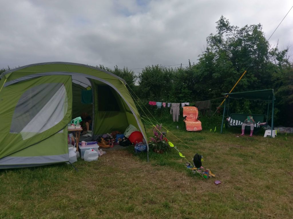 The tent Daniel and his family lived out of