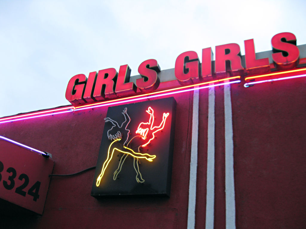 Strip club signage, photo via Wikipedia Commons