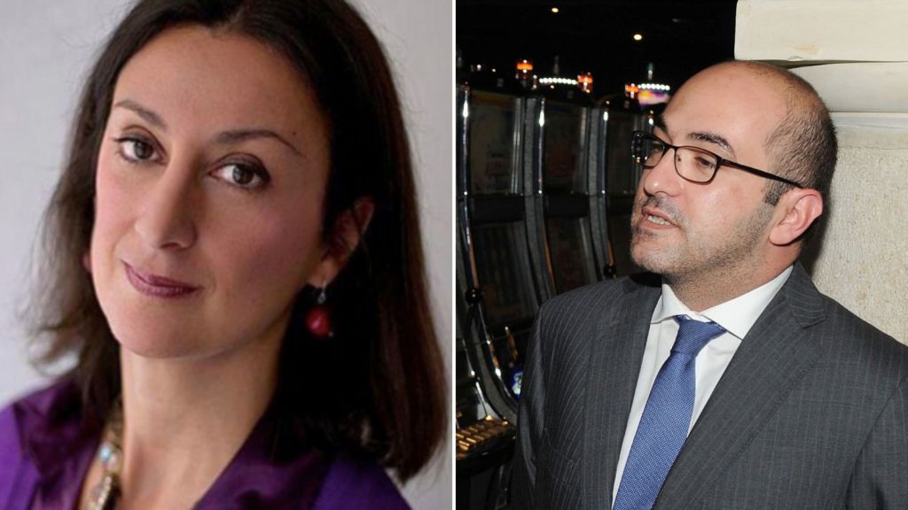 Left: Daphne Caruana Galizia, Right: Yorgen Fenech 