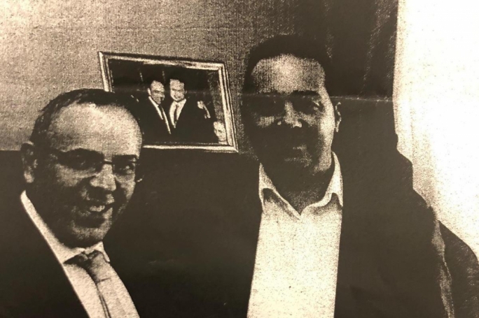 Keith Schembri (left) with Melvin Theuma (right) at Castille 