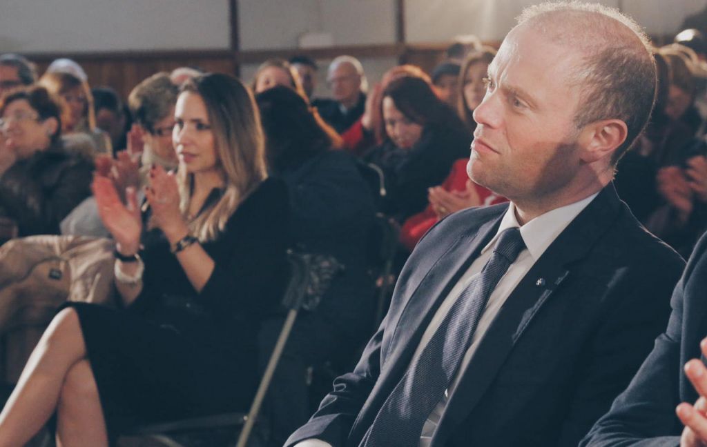 Lydia Abela with former Prime Minister Joseph Muscat: Photo: Gareth Degiorgio 