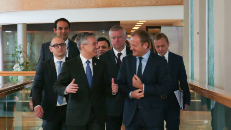 Simon Busuttil with his new colleague, EPP president Donald Tusk 