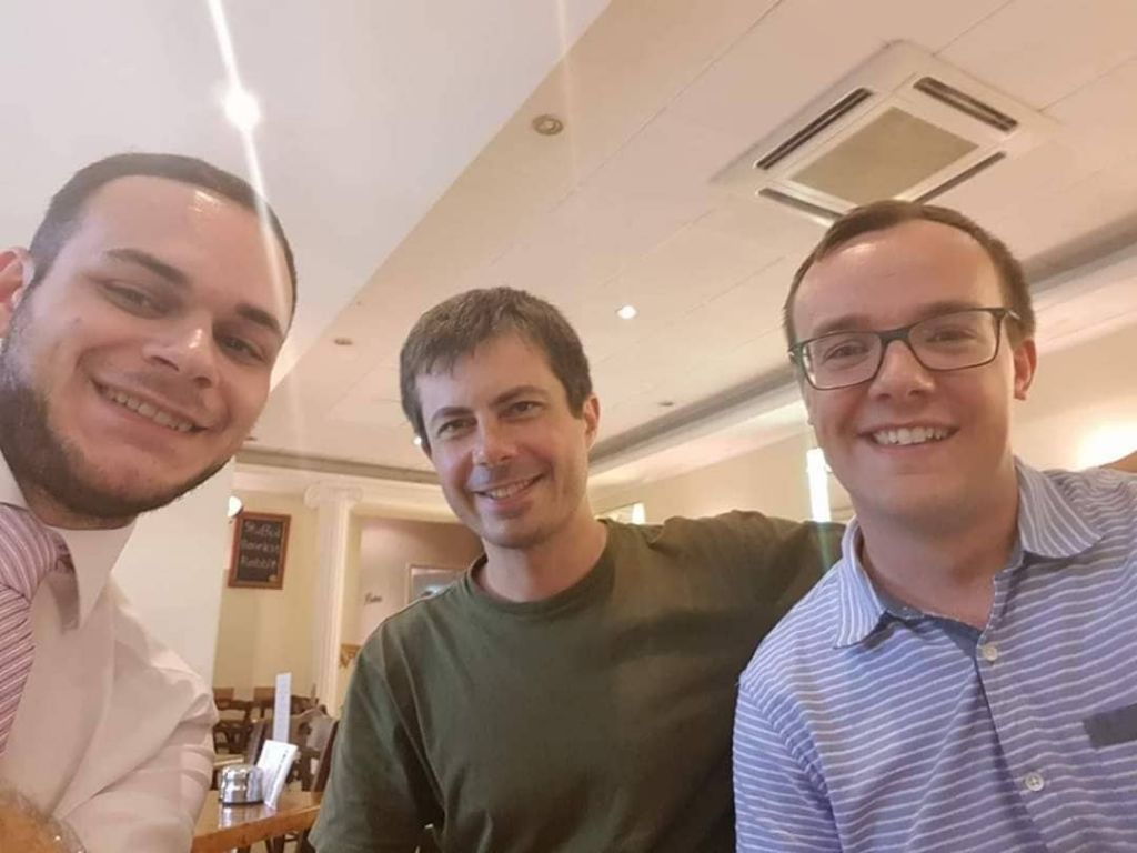 Brendan Zerada, Pete Buttigieg and Chasten Buttigieg