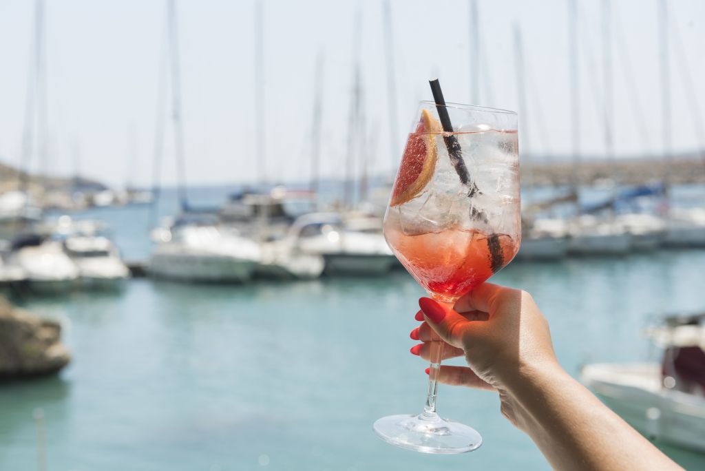 Enjoy the view with a delicious drink.