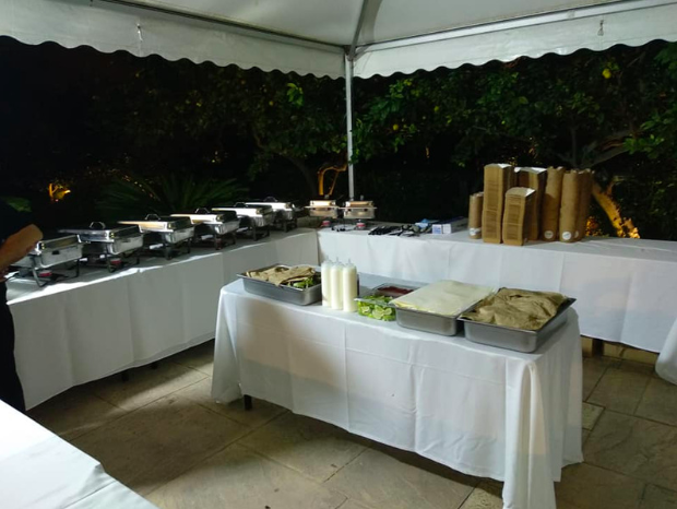 A food stand at the Sushi and Wine Festival