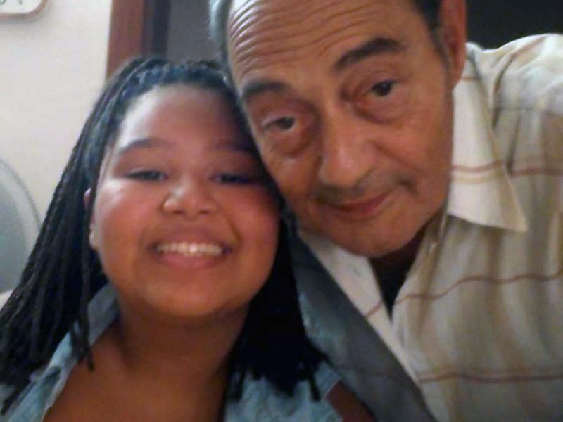 A young Destiny and her nannu before his passing
