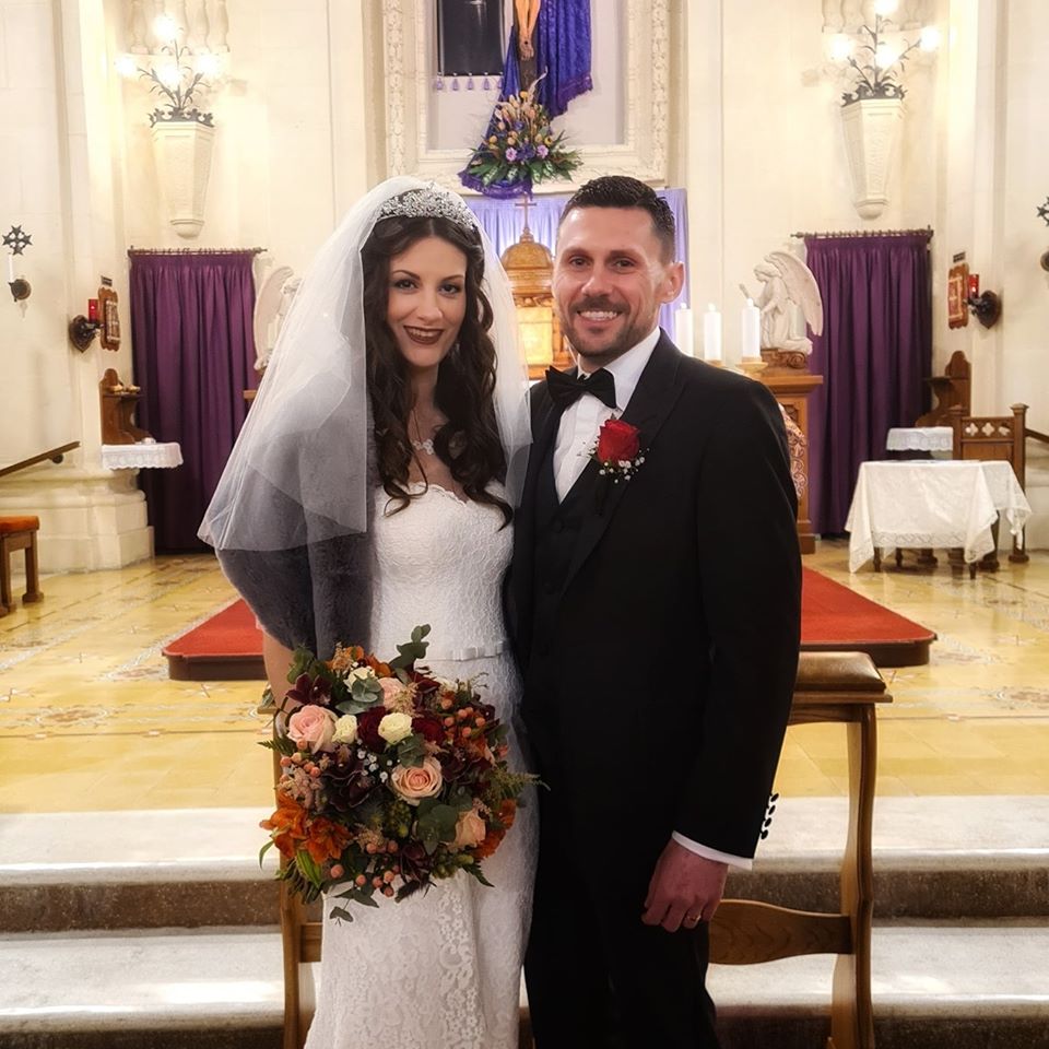 Newly married Maltese couple Danica and Ian