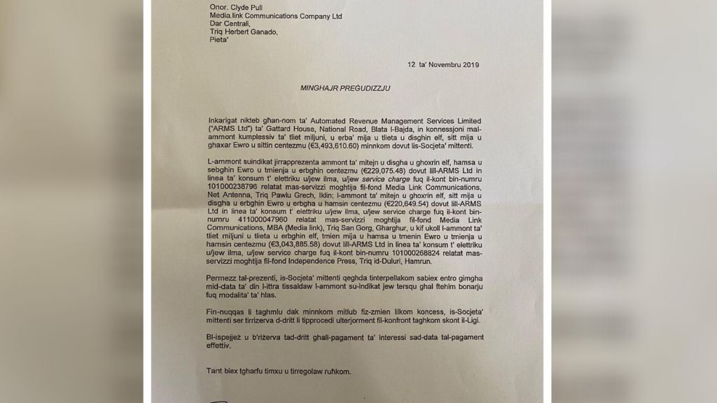 ARMS legal letter to the Nationalist Party