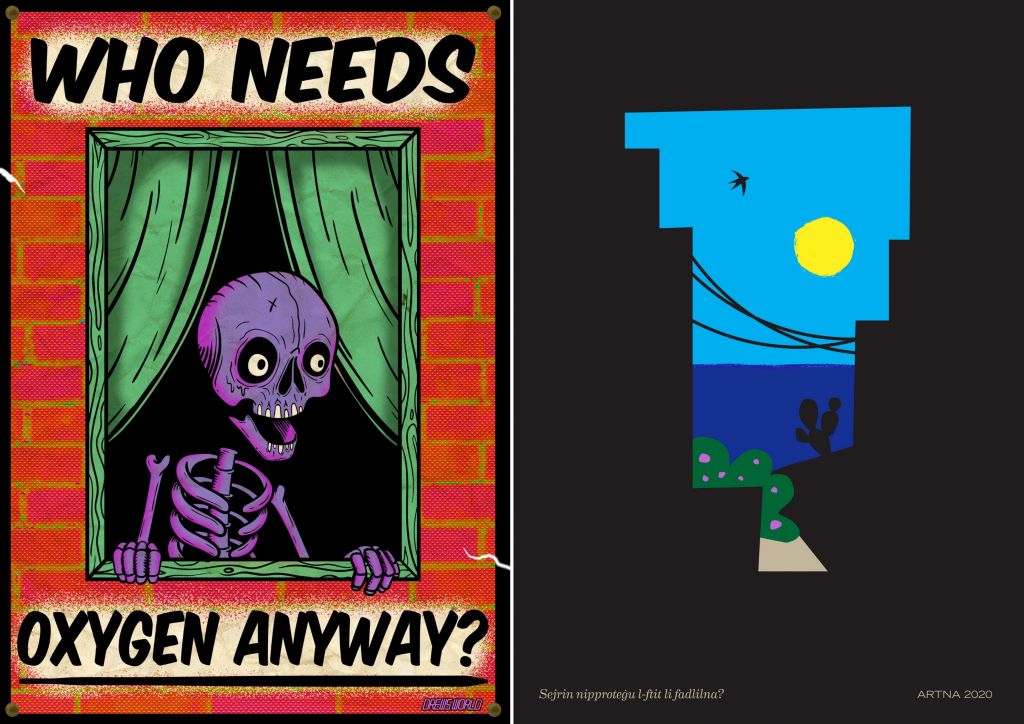 'Who Needs Oxygen Anyway' by Andrew Worley and 'Il-ftit li fadlilna' by Steven Scicluna