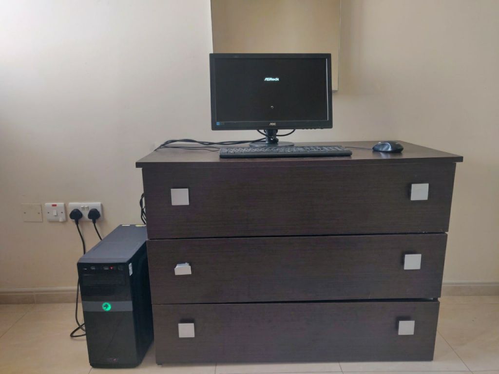 A desktop computer loaned to a Maltese student