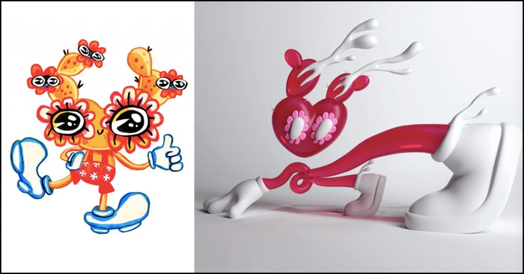 Left: Freelance Illustrator Steffi Venturi. Right: Bari-based 3D designer Nicola Strada