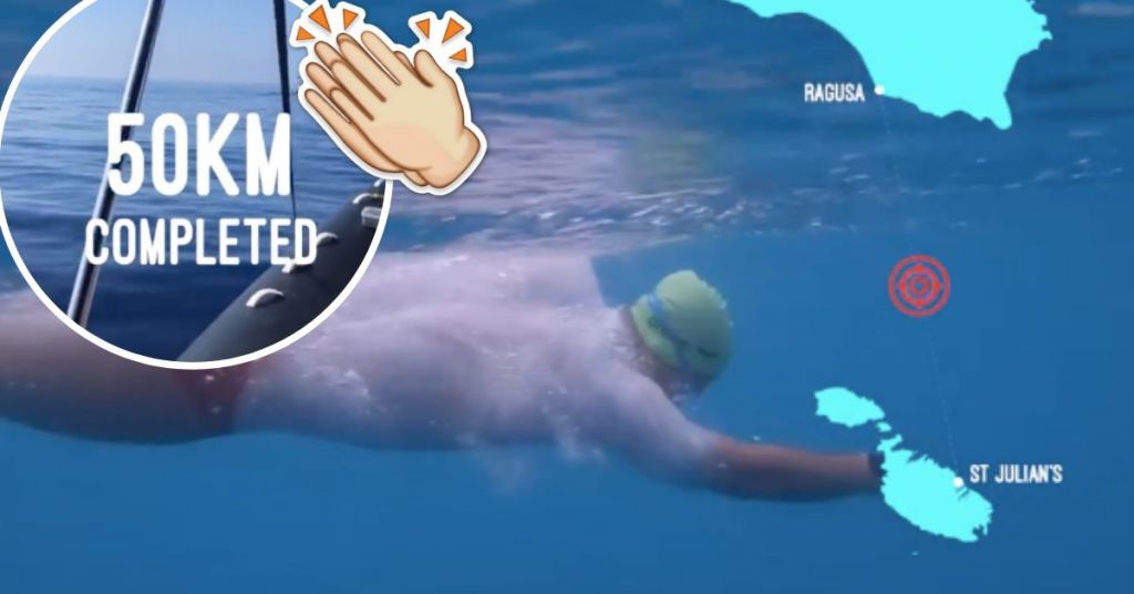 Neil Agius Hits The Halfway Mark In Epic Sicily Malta Swim