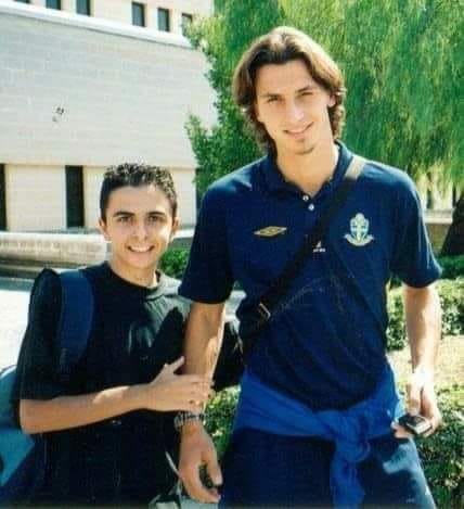 Cristian Muscat with AC Milan legend Zlatan Ibrahimovic 