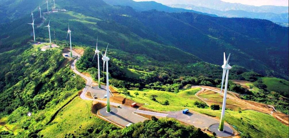 Santa Ana, Costa-Rica Wind Turbines. Photo sites.psu.edu