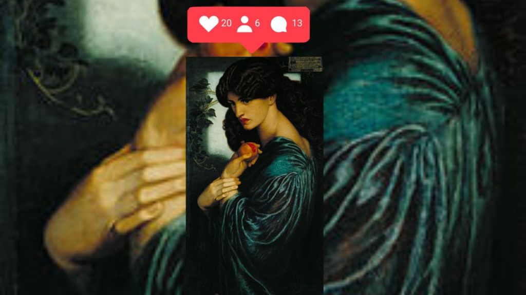 Jane Morris in Proserpine by Dante Gabriel Rossetti. She would have definitely been an artsy Instagram chick.