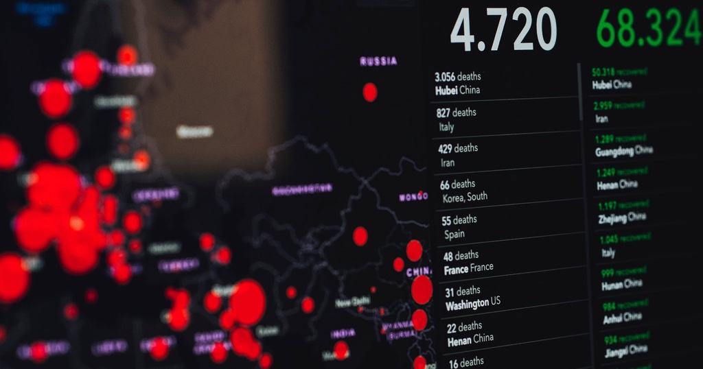 Scenes from a very different 2020: a global rundown of COVID-19 deaths shows China topping the list at 3,056 deaths and Italy following suit with a 