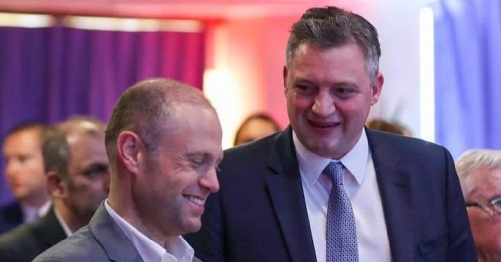 Konrad Mizzi (right) with former Prime Minister Joseph Muscat 