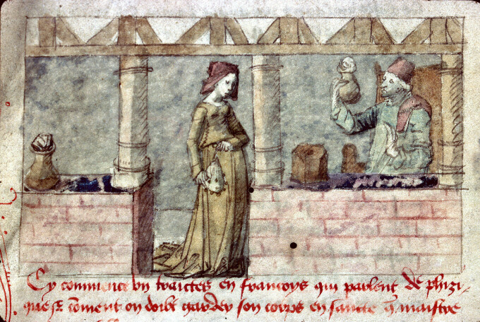 Depiction of a French chemist in the 15th Century 