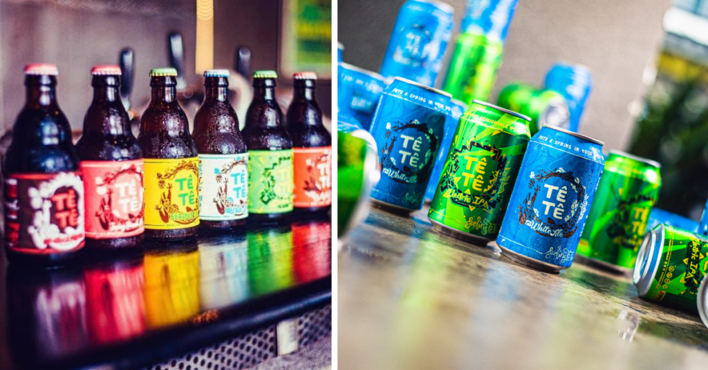 Though originally starting off with bottles, Tê Tê Brewing has recently also invested in fun, colourful cans