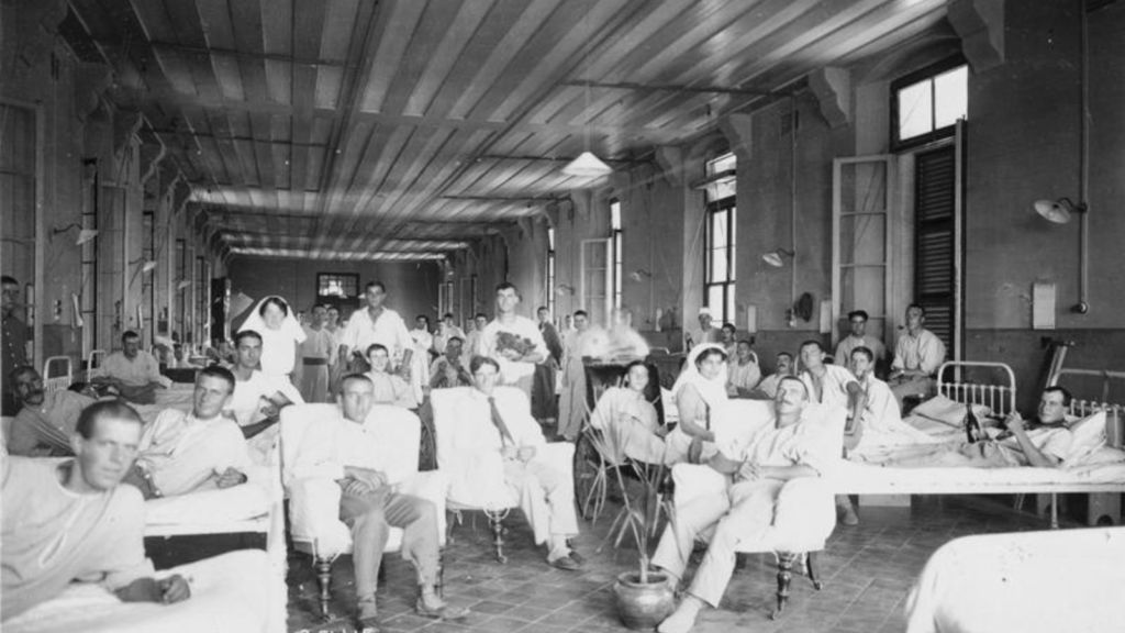 Ward 10 in Cottonera Hospital during World War 1