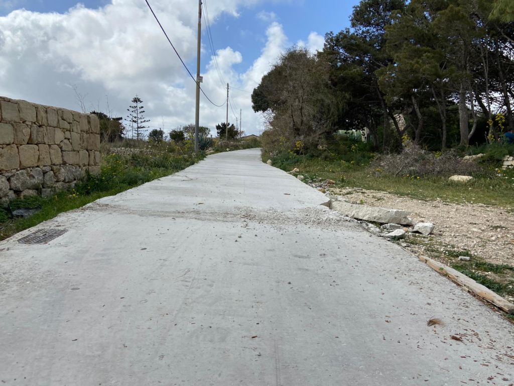 The road leading to the area has improved since February 