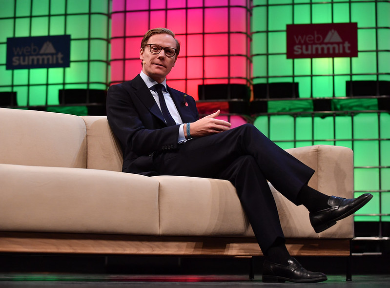 Former Cambridge Analytica CEO Alexander Nix at a 2017 conference: Photo by Sam Barnes/Web Summit via Sportsfile