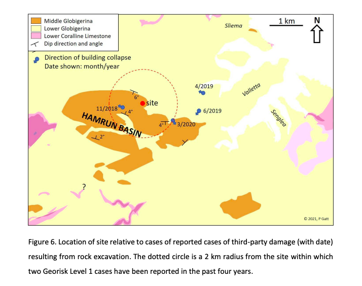 Four collapses occurred within the same radius of Matthew Montebello's property. 