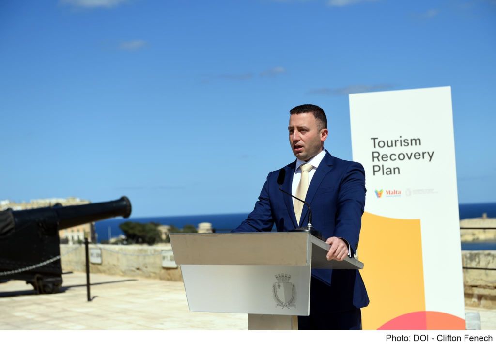 Tourism Minister Clayton Bartolo launching the scheme last week 