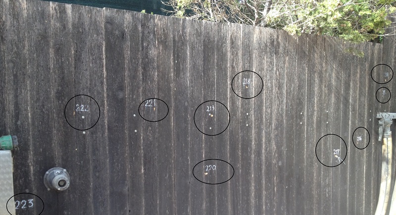 Bullet holes on Caruana's garage - Source: TVM