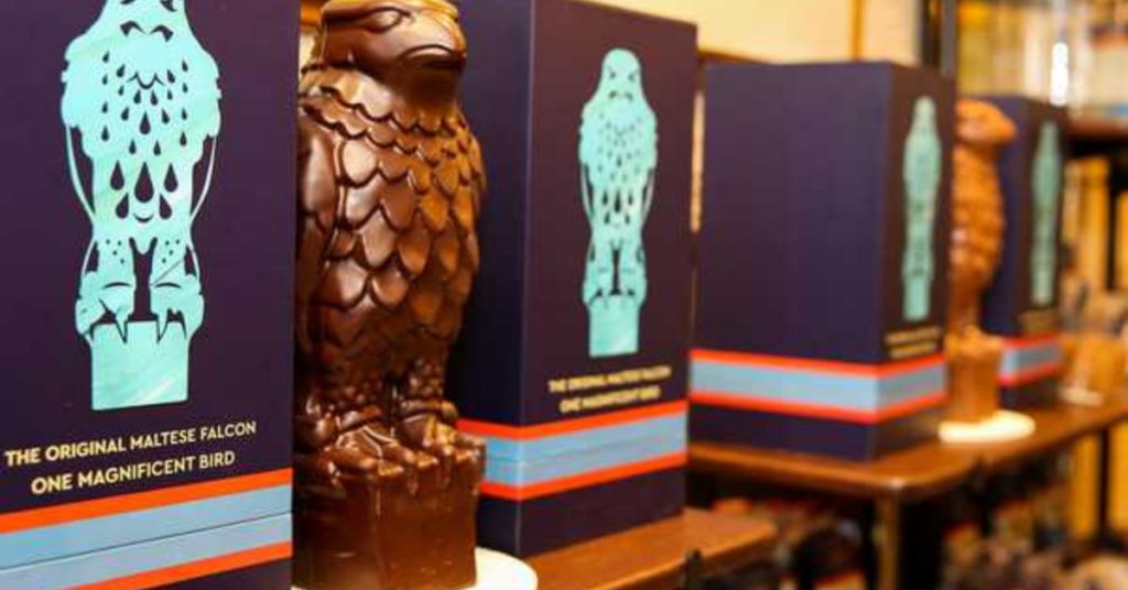 The iconic Magnificent Falcon chocolate design