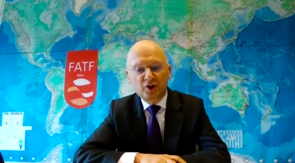 FATF president Marcus Pleyer formally announcing Malta's greylisting on Friday 
