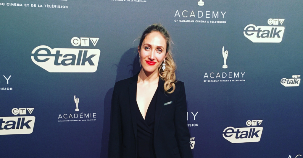 Lara Azzopardi at the Canadian Screen Awards, nominated for 