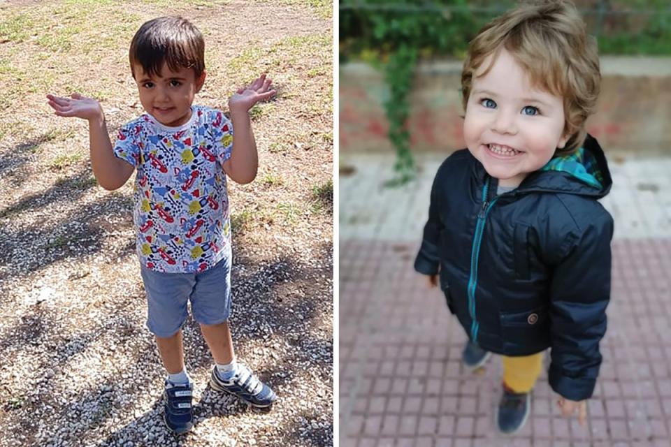 Sina Deneri, 4, and Akif Yavuz, 3