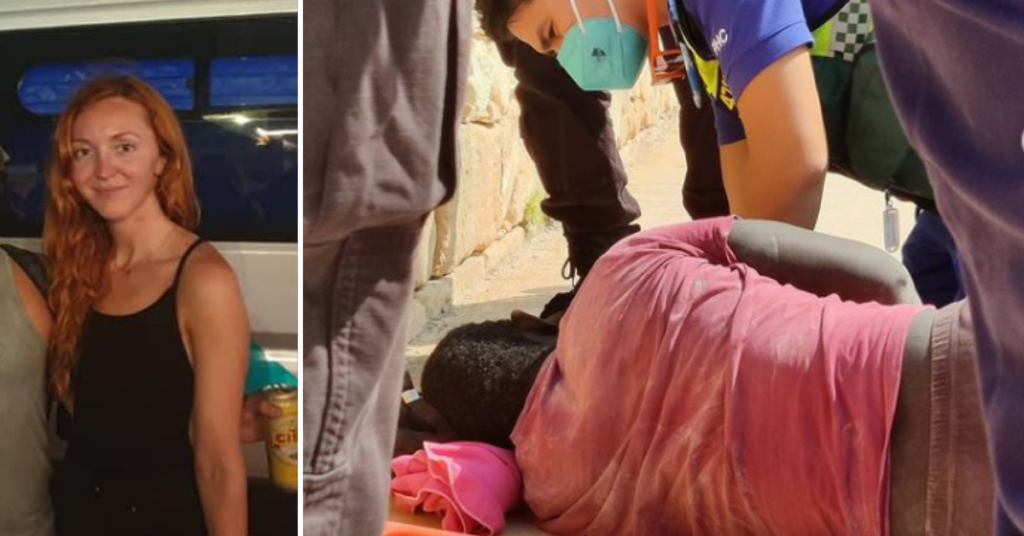 (Left) Caroline Galea, the woman who found and assisted Jaiteh (Right) Lamin Jaiteh found in agony and afraid on a Mellieha pavement