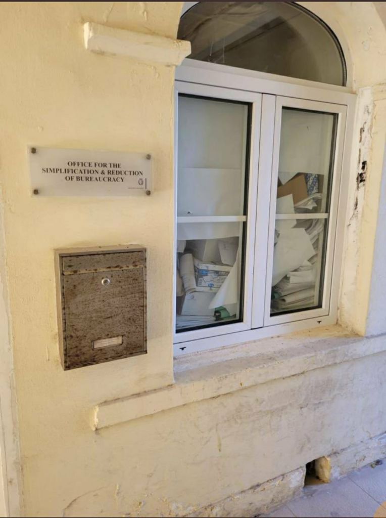 The current state of the now-defunct Gozitan branch of the anti-bureaucracy commissioner