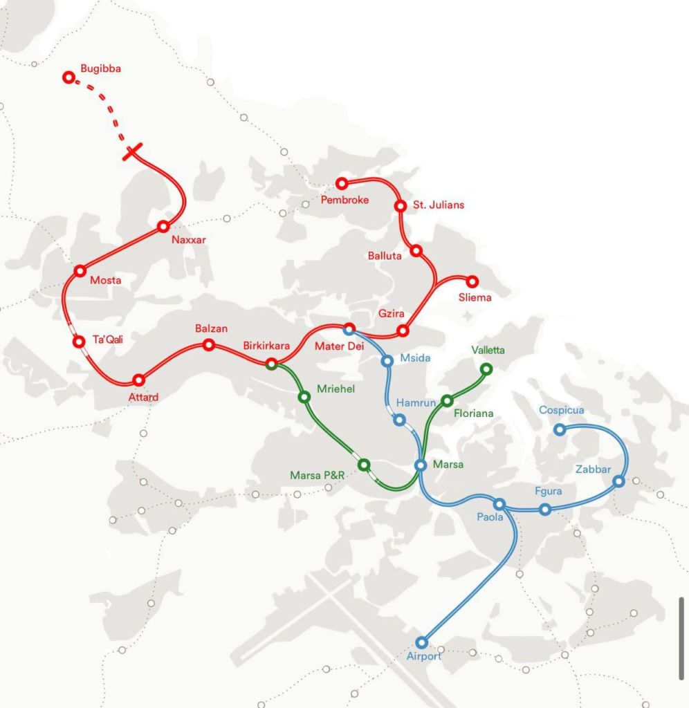 The proposed metro map 