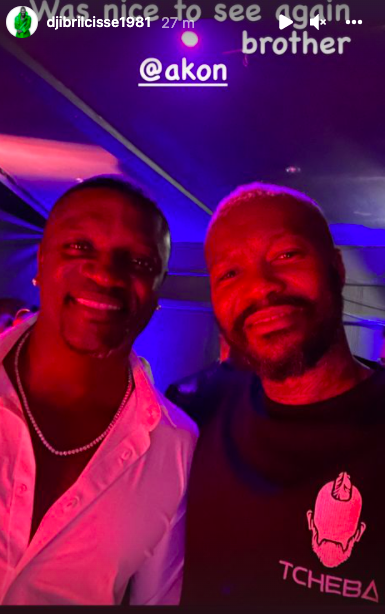 Akon with Djibiril Cisse in Malta (Photo: Djibiril Cisse: Instagram)