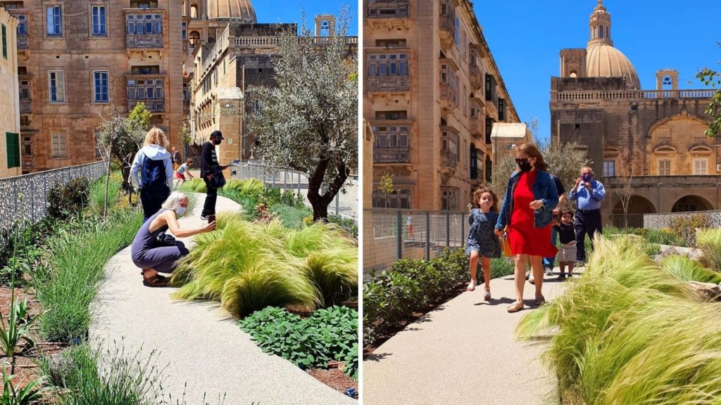 The community garden at the Valletta Design Cluster